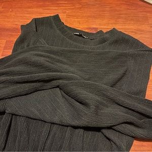 Zara Charcoal Puff Sleeve Knit Long Sleeve